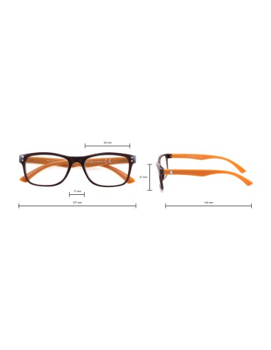 Prontoleggo Occhiali da Lettura Charme Marrone-Arancio +3,50