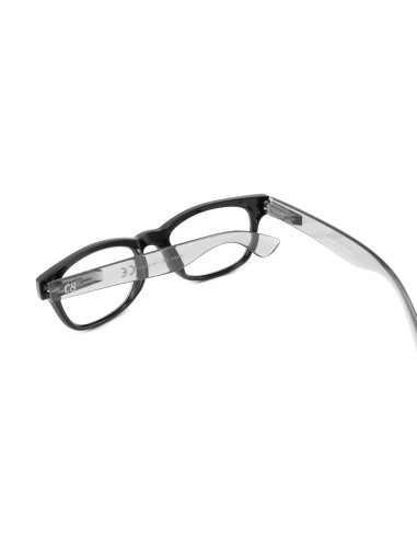 Corpo-otto Occhiali da Lettura Classic Nero-Grigio +1,00