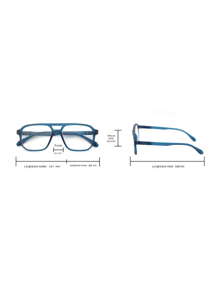 Espressoocchiali Occhiali da Lettura Leader Blu +3,50