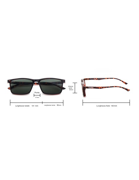 CHARRO® Reading Glasses with Magnetic Clip-On Sunglasses