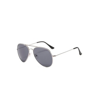 Occhiali da Sole Aviatore  2206 Argento-Lenti Nere